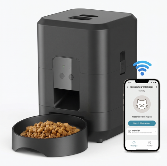 Distributeur Automatique de Croquettes Connecté – Chat